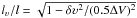 \appendix \setcounter{section}{1} \hbox{$l_{\sv}/l = \sqrt{1-\delta{\v}^2/(0.5\Delta{V})^2}$}