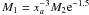 Mathematical equation: \appendix \setcounter{section}{1} $M_1 = x_a^{-3} M_2 {\rm e}^{-1.5}$