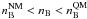 Mathematical equation: $n^{\rm NM}_{\rm B} < n_{\rm B} < n^{\rm QM}_{\rm B}$