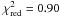 Mathematical equation: \hbox{$\chi^{2}_{\rm red} = 0.90$}