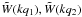 Mathematical equation: \hbox{$\tW(kq_1), \tW(kq_2)$}