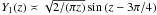 Mathematical equation: \hbox{$Y_{1}(z)\asymp\sqrt{2/(\pi z)}\sin{(z-3\pi/4)}$}
