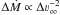 Mathematical equation: \hbox{$\Delta \mdot \propto \Delta \vinf^{-2}$}