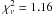 Mathematical equation: \hbox{$\chi^2_\nu = 1.16$}