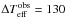 Mathematical equation: \hbox{$\Delta T_{\rm eff}^{\rm obs}= 130$}