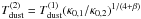 Mathematical equation: \hbox{$T_{\rm dust}^{(2)}=T_{\rm dust}^{(1)}(\kappa_{0,1}/\kappa_{0,2})^{1/(4+\beta)}$}