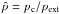 Mathematical equation: \appendix \setcounter{section}{1} \hbox{$\hat p=p_{\rm c}/p_{\rm ext}$}