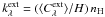 Mathematical equation: \hbox{$k^{\rm ext}_\lambda = (\langle C^{\rm ext}_\lambda\rangle /H)\, n_{\rm H}$}