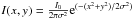 Mathematical equation: \hbox{$I(x,y)=\frac{I_0}{2\pi \sigma^2}{\rm e}^{(-(x^2+y^2)/2\sigma^2)}$}