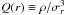 Mathematical equation: \hbox{$Q(r) \equiv \rho / \sigma^3_r$}