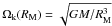 Mathematical equation: \hbox{$\Omega_{\rm k}(R_{\rm M}) = \sqrt{GM/R_{\rm M}^3}$}