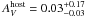 Mathematical equation: \hbox{$A_V^{\rm host}=0.03^{+0.17}_{-0.03}$}