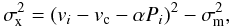 Mathematical equation: \begin{equation} \varx = \xmean{(\vi-\vc-\alf\pai)^2} - \vare, \end{equation}