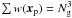 Mathematical equation: \hbox{$\sum w(\vec x_{\rm p})=N_{\rm g}^3$}