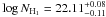 Mathematical equation: \hbox{$\log N_{\rm H_1}=22.11^{+0.08}_{-0.11}$}