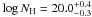 Mathematical equation: \hbox{$\log N_{\rm H}=20.0^{+0.4}_{-0.3}$}