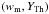 Mathematical equation: \hbox{$\left(w_{\rm m},Y_{\rm Th}\right)$}