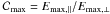 Mathematical equation: \hbox{${\cal C}\rs{max} = E\rs{max,\|} / E\rs{max,\perp}$}