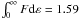 Mathematical equation: \hbox{$\int_0^{\infty} F {\rm d}\varepsilon = 1.59$}