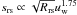 Mathematical equation: \hbox{$s_{\mathrm{rs}} \propto \sqrt{R_{\mathrm{rs}}} u_{\mathrm{w}}^{1.75}$}