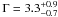 Mathematical equation: \hbox{$\Gamma =3.3 _{-0.7}^{+0.9}$}