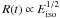 Mathematical equation: \hbox{$R(t)\propto E^{1/2} _{\rm iso}$}