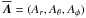 Mathematical equation: \hbox{$\Abar = (A_r, A_\theta, A_{\phi})$}
