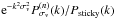 Mathematical equation: \hbox{${\rm e}^{-k^2\sigma_v^2} P_{\sigma_v}^{(n)}(k)/P_{\rm sticky}(k)$}