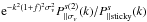 Mathematical equation: \hbox{${\rm e}^{-k^2(1+f)^2\sigma_v^2} P_{\parallel\sigma_v}^{s(2)}(k)/P^s_{\parallel \rm sticky}(k)$}
