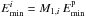 Mathematical equation: \hbox{$E_{\rm min}^i = M_{1, i}\,E_{\rm min}^{\rm p}$}