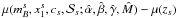 Mathematical equation: \hbox{$\mu(m_B^s, x_1^s, c_s, \mathcal{S}_s; \hat{\alpha},\hat{\beta},\hat{\gamma}, \hat{M}) - \mu(z_s)$}