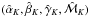 Mathematical equation: \hbox{$(\hat{\alpha}_K,\hat{\beta}_K,\hat{\gamma}_K,\hat{\mathcal{M}}_K)$}