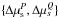 Mathematical equation: \hbox{$\{ \Delta \mu_{\rm s}^P, \Delta \mu_s^Q\}$}