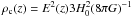 Mathematical equation: \hbox{$\rho_{\rm c}(z)=E^2(z)3H_{0}^2(8\pi G)^{-1}$}