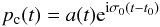 Mathematical equation: \begin{equation} p_{\rm c}(t) = a(t) {\rm e}^{{\rm i} \sigma_0(t-t_0)} \end{equation}