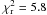Mathematical equation: \hbox{$\chi^2_{\rm r} =5.8$}