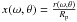 \hbox{$x(\omega,\theta) = \frac{r(\omega,\theta)}{R_\mathrm{p}}$}