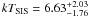 Mathematical equation: $kT_{\rm SIS} = 6.63^{+2.03}_{-1.76}$