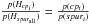 \hbox{$\frac{p(H_{cp_i})}{p(H_{spur_{\rm all}})}=\frac{p(cp_i)}{p(spur_i)}$}
