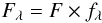 \begin{eqnarray} \label{eq:ffactor} F_{\lambda} = F \times f_{\lambda} \end{eqnarray}