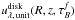 \hbox{$u_{\rm \lambda,\, unit}^{\rm disk}(R,z,\tau^f_B)$}