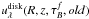 \hbox{$u_{\lambda}^{\rm disk}(R,z,\tau^f_B,old)$}