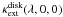 \hbox{$\kappa^{\rm disk}_{\rm ext}(\lambda,0,0)$}