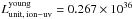 \hbox{$L_{\rm unit,\,ion-uv}^{\rm young}=0.267 \times 10^{36}$}