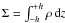 Mathematical equation: $\Sigma=\int_{-h}^{+h}\rho\,{\rm d}z$