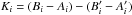 Mathematical equation: \appendix \setcounter{section}{1} \hbox{$ K_i = (B_i-A_i) - (B'_i - A'_i)$}