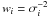 \hbox{$w_i=\sigma_i^{-2}$}