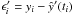 \hbox{$\epsilon_i' = y_i-\hat{y}'(t_i)$}