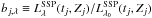 $b_{j,\lambda}\equiv L_{\lambda}^{\rm SSP}(t_{j},Z_{j})/L_{\lambda_{0}}^{\rm SSP}(t_{j},Z_{j})$
