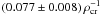 $(0.077 \pm 0.008)\, \rho_{\rm cr}^{-1}$